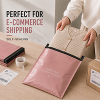 Sacs d'expédition en polyéthylène recyclables imprimés sur mesure, écologiques, imperméables, pour l'emballage durable de vêtements e-commerce