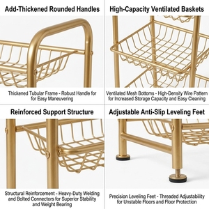 Estante de Almacenamiento Vertical de 4 Niveles para Baño, Diseño Delgado, Origen Vietnam, para Hotel y <span class=keywords><strong>Spa</strong></span>, con Cestas Metálicas para Toallas - Product Image 2