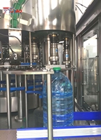Machine de remplissage et de lavage d'eau pure à commande PLC, automatique, électrique, 5 gallons, 18,9 litres, bouteille en plastique PET, haute productivité