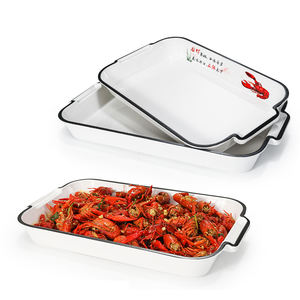 Assiettes de <span class=keywords><strong>homard</strong></span> en mélamine rectangle de style chinois <span class=keywords><strong>plateau</strong></span> de service en plastique pour poisson bouilli, cornichons du Sichuan, plats de fruits de mer - Product Image 6