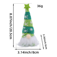 Gnomo della Foresta Lavorato a Maglia con Luce LED, Gnomo Natalizio Seduto Senza Volto, Ornamento in Peluche, Decorazione Natalizia per Tavolo e Casa