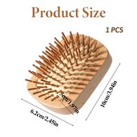 Mini brosse à cheveux en bambou, masseur de cuir chevelu pour la croissance des cheveux, démêloir à coussin d'air pour la maison et les voyages, pour femmes et hommes