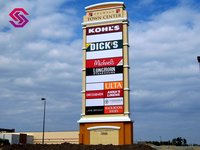 Panneaux et enseignes sur pylônes personnalisés pour l'extérieur, panneaux totem pour l'immobilier, les centres commerciaux, les parkings et la signalisation directionnelle
