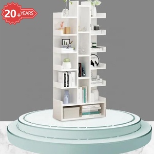Mueble blanco para sala de estar, estantería de madera moderna creativa con forma de <span class=keywords><strong>suelo</strong></span> artesanal - Product Image 2