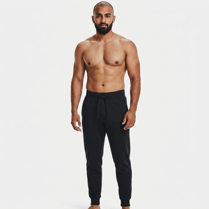 Men's Customizable High Quality Cotton Trousers Solid Color Casual Style Drawstring Closure Mid Straight Fully Customizable - Product Image 1