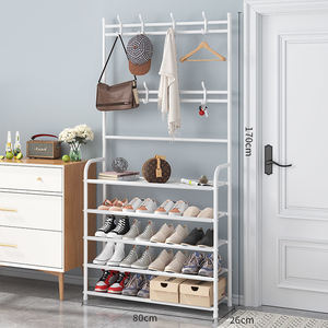 Morgie חם מכירת הבית מודרני מודרני מארגן צינור מתכת זול מעמד ו לעמוד אחסון נעליים מתלה עבור ארון בגדים סל מטבח - Product Image 5