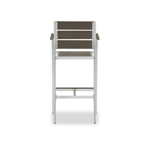 Taburetes <span class=keywords><strong>de</strong></span> <span class=keywords><strong>bar</strong></span> modernos minimalistas <span class=keywords><strong>de</strong></span> aluminio para exteriores, impermeables y resistentes al moho, con reposabrazos, para <span class=keywords><strong>bar</strong></span>, restaurante al aire libre. - Product Image 5