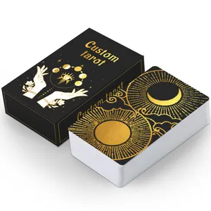 78 jeux de tarot en papier écologique personnalisés cartes <span class=keywords><strong>oracle</strong></span> anglaises en gros jeu de société de divination sorcière 300 styles avec guide - Product Image 1