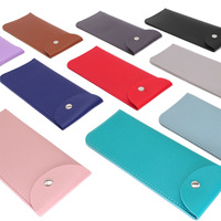 Nouveau sac de rangement portable anti-rayures pour étui à lunettes en cuir PU écologique Rectangle à la mode