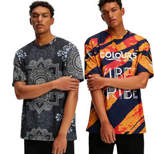 T-shirts en polyester à séchage rapide avec impression graphique personnalisée par sublimation intégrale pour hommes, avec logo vierge unisexe – Grande Vente - Product Image 1