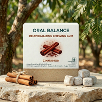 Xylitol sans sucre minéralisé Matcha Menthe Cannelle Personnalisé OEM |   Chewing-gum en gros |   Chewing-gum Halal en vrac à l'hydroxyapatite
