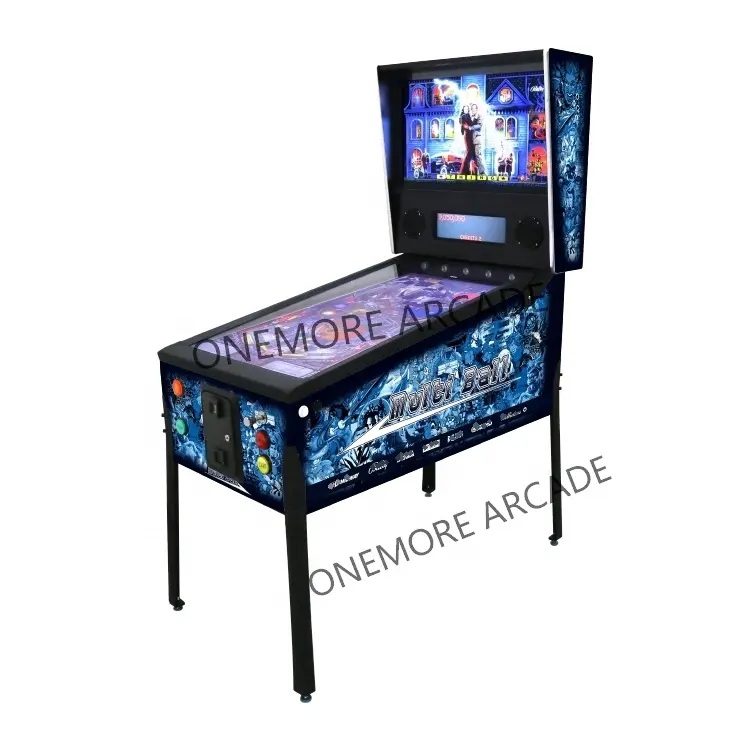 49 "4K Full Force Feedback Digital Flipper Pinball Machine con iluminación LED controlada Nudging Solenoides Shaker Motor