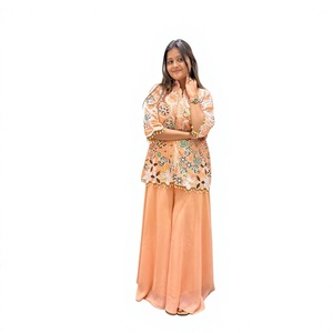 Nuevo Top de Fiesta para Mujer, Diseño de Diseñador, Georgette con Bordado de Lentejuelas, Secado Rápido, Reversible, Elástico, Sin Arrugas, para Todas las Temporadas - Product Image 1