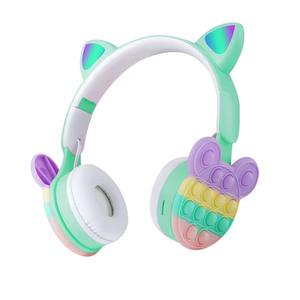 <span class=keywords><strong>Cascos</strong></span> con Orejas de Gato, <span class=keywords><strong>Cascos</strong></span> Inalámbricos Estéreo Bajo Sobre La Oreja, Auriculares Deportivos para Niños y Adultos - Product Image 3