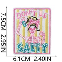 Parche bordado termoadhesivo de pesca con diseño de peces de agua dulce y salada para maletas y bolsas de lona