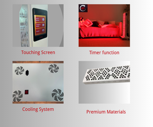 Pannello per Terapia a Luce Rossa LED, Dispositivo di Bellezza a Infrarossi ad Alta Potenza per Tutto il Corpo, Macchina con Schermo Touch per Uso Domestico e Sollievo dal Dolore - Product Image 4