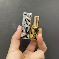 NOUVEAU luxe élégant cristal carré mignon rouge à lèvres conteneur petite taille testeur métallique privé mini rouge à lèvres tubes