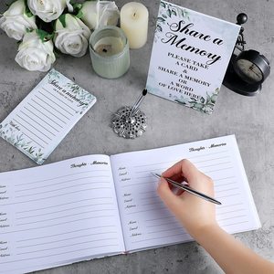 Hard Cover Custom <strong>Memory</strong> <strong>Card</strong> <strong>Funeral</strong> Guest Book for Kids - Product Image 4