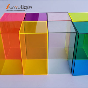 SUNYU Custom Colored <strong>Acrylic</strong> Perspex <strong>Acrylic</strong> Storage <strong>Display</strong> Box <strong>Riser</strong> With Dust Cover - Product Image 3