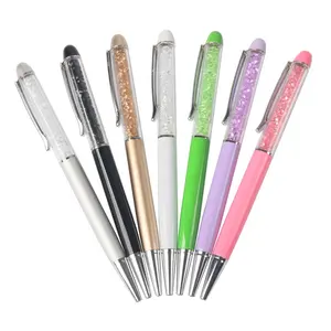 MOQ Mix colors rainbow metal ballpoint pen gift crystal diamond metal pen