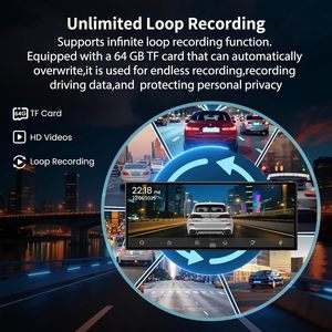 Écran CarPlay sans fil de 11,5 pouces pour voiture avec caméra embarquée 4K et caméra de recul 1080P, compatible CarPlay et <span class=keywords><strong>Android</strong></span> <span class=keywords><strong>Auto</strong></span>, <span class=keywords><strong>tablette</strong></span> intelligente pour voiture - Product Image 5