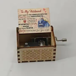 Sei il mio amore del sole manovella a mano carillon in legno carillon personalizzato la tua musica e il tuo Design - Product Image 3