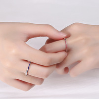 925 Sterling Zilveren Trendy Minnaar Ringen Verstelbare Grootte Kleurverandering Huwelijksfeest En Valentijn Cadeau Sieraden Set