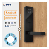 Cerradura Digital para Puerta de Hotel de Acero Inoxidable con Sistema de Gestión Hotelera y Codificador de Tarjetas MF con Llave Mecánica de Respaldo