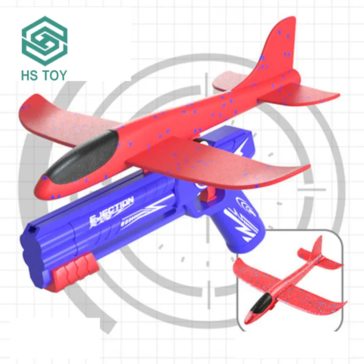 HS игрушка обновленная ручная метательная пена самолет для стрельбы катапульта самолета игрушки с пусковым устройством один щелчок пистолет для выброса