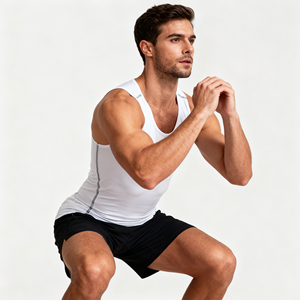 Camiseta Deportiva de Verano para Hombre, sin Mangas, de Alta Elasticidad, Transpirable, de Secado Rápido, con Malla - Product Image 1