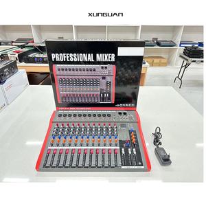 Mélangeur de son <span class=keywords><strong>professionnel</strong></span> MT12 12 canaux avec MP3/16DSP/retard/écho/fantôme 48V pour <span class=keywords><strong>DJ</strong></span>/karaoké/salle de bal - Product Image 1