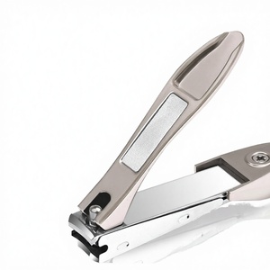 Coupe-ongles manuel TikTok populaire en acier inoxydable, anti-éclaboussures, à lame oblique et plate, pour manucure des doigts - Product Image 3