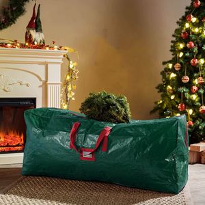 Large Capacity Christmas <b>Tree</b> Moving Storage <b>Bag</b> Carrying Plastic PP Woven Duffle <b>Bags</b> With Zipper - Product Image 1