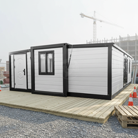 Vente directe usine – Maison conteneur en acier de 20 pieds à double aile extensible, avec chambre et espace de vie simple et confortable