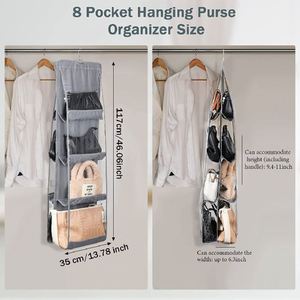 Easy <b>Mount</b> Foldable 3-Shelf Hanging Closet Wardrobe <b>Storage</b> Shelves Clothes Handbag <b>Shoes</b> Accessories <b>Storage</b> - Product Image 3