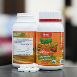 Tabletas Masticables de Vitamina C 500mg, Dosis de 1000mg, Sin Azúcar, Nutriente Diario para Adultos Ocupados, Envío Inmediato, ODM - Product Image 1