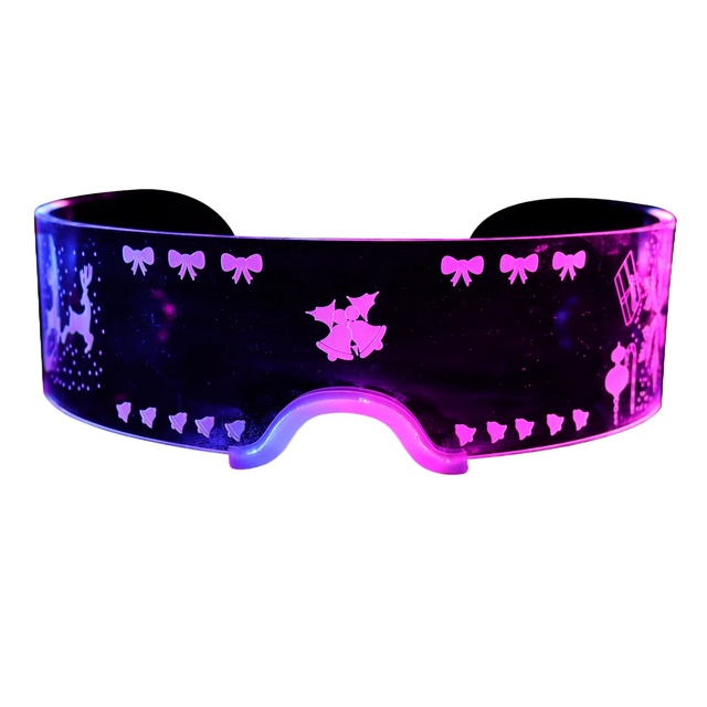 2025 Hot Selling Cyberpunk Future Technology Glasses Science Fiction Led Disco Luminous Sunglasses