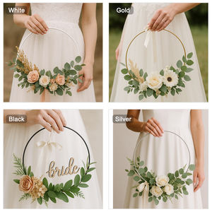 Aros de Hierro Hechos a Mano para Manualidades, Atrapasueños de Macramé, Centros de Mesa Florales, Aros Circulares para Bodas, Coronas DIY - Product Image 2