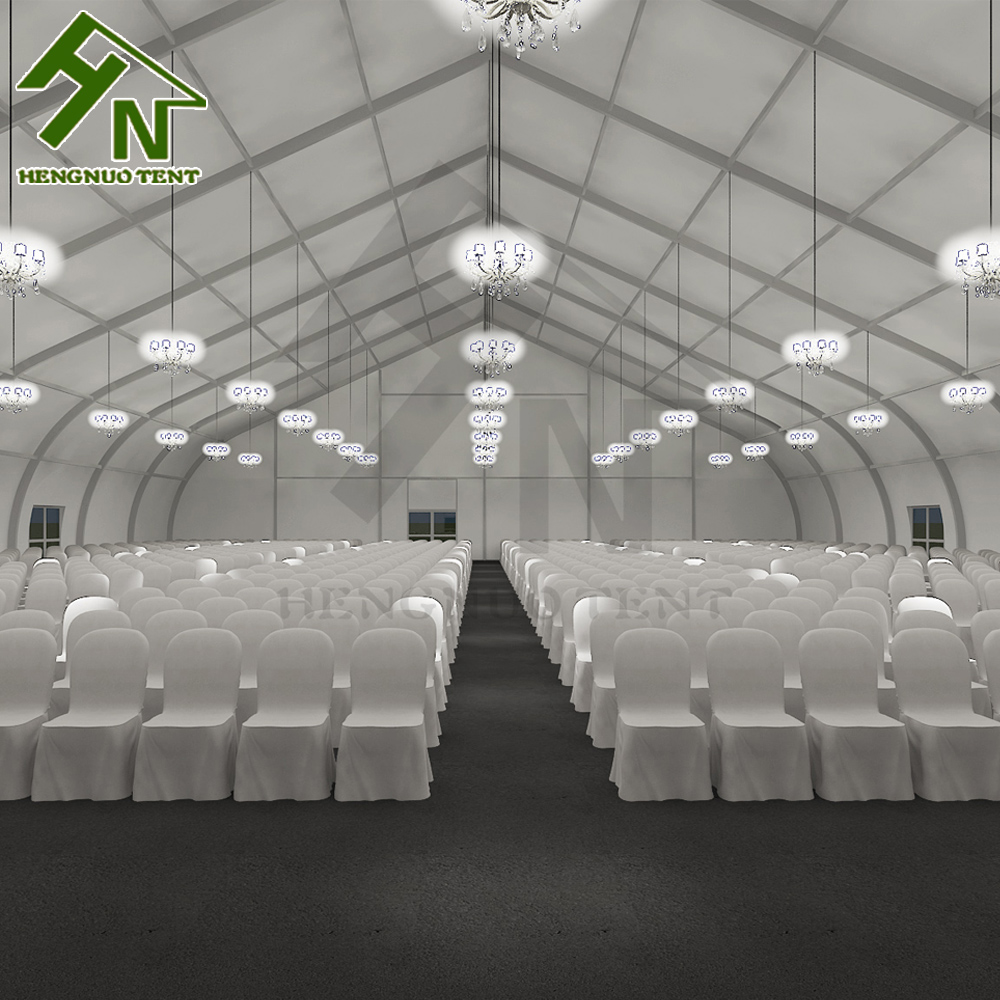 30x100m Curved Event Tent TFS Sandwich Panel Wall Giant Exhibition Hall