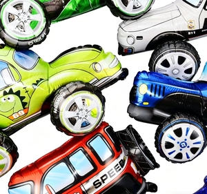 Nuevos Globos 3D de Autos, Globos de Vehículos de Dibujos Animados, Decoración de Cumpleaños con Temática de Carreras, Accesorios para Fiestas - Product Image 2