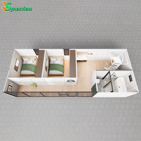 Cabane de luxe préfabriquée en acier à prix abordable, mini-maison portable de type Apple, bureau modulaire étanche et écologique de 20 pieds ou 40 pieds en promotion