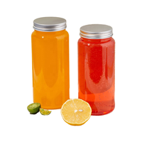 Bouteilles en plastique pour jus de fruits personnalisées 300ml 350ml 500ml PET de qualité alimentaire avec sérigraphie et bouchon à vis pour jus et eau – Chine