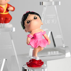 DEMO dessin animé créatif résine poupée chiffres cristal trophée carrière Profession militaire infirmière Figure prix trophées Culture Souvenirs - Product Image 6