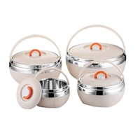 Ensemble de casseroles isothermes OEM en forme de citrouille géante, 4 pièces (3L, 5L, 7L, 12L), en acier inoxydable, couleur personnalisée, USA