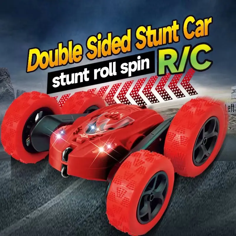 Rotation à 360 degrés Stunt Car RC Toy Rechargeable Double Face Radio Télécommande Voiture Jouet