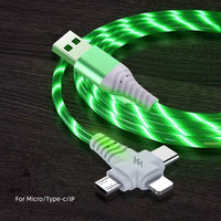 Cable USB 3 en 1 en Oferta, Precio de Fábrica, Cobre Puro para Iluminación Nocturna, Transferencia de Datos, Carga de Energía de 3A para Teléfonos Móviles LPhones