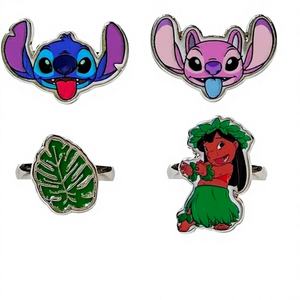 Anillos Ajustables de Aleación con Diseño de Lilo y Stitch, 150 Unidades, Venta al por Mayor en Caja, Envío Gratis, Colección Oficial Licenciada por HER - Product Image 1