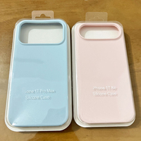 Coque en silicone PVC pour iPhone 17 Pro Max, MOQ 500, couleurs adorables, coque en silicone liquide pour iPhone 17 Pro Max et 17 Air