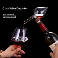Verseur de vin en verre en forme de goutte d'eau, aérateur portable, bec verseur pour vin rouge