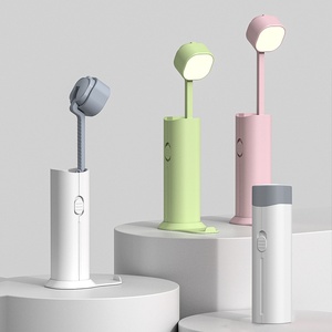 デュアル使用充電式LEDデスクランプ伸縮式アームナイトライトアイプロテクション研究学生ツールABSプラグイン折りたたみ式ロゴギフト - Product Image 4
